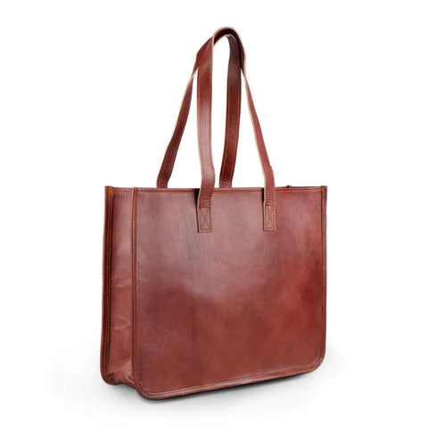 Athena Women's Leather Tote Bag Brown
