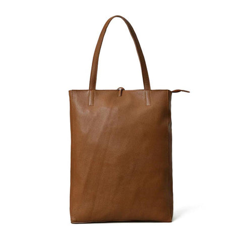 Café Chic Women's Leather Tote Bag Brown