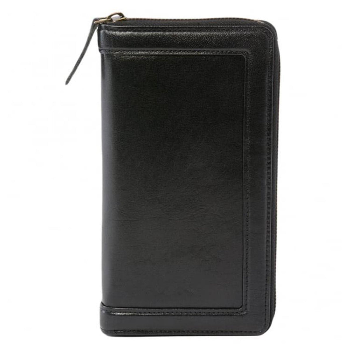 Vegetable Tanned Leather Travel Wallet Black