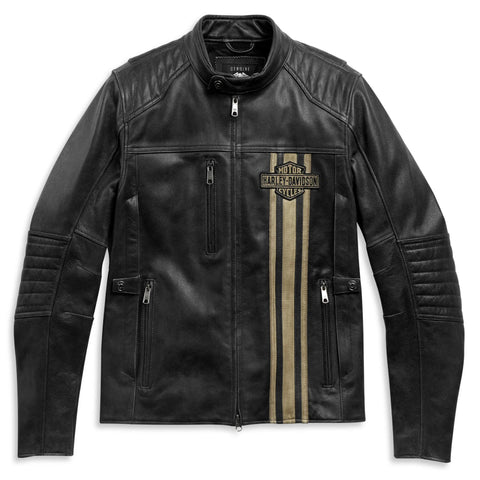 Men’s H-D Triple Vent Black Harley Davidson Leather Jacket