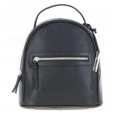 Small 100% Real Leather Backpack Black