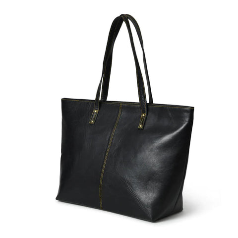 The Kim Women's Leather Tote Bag Black