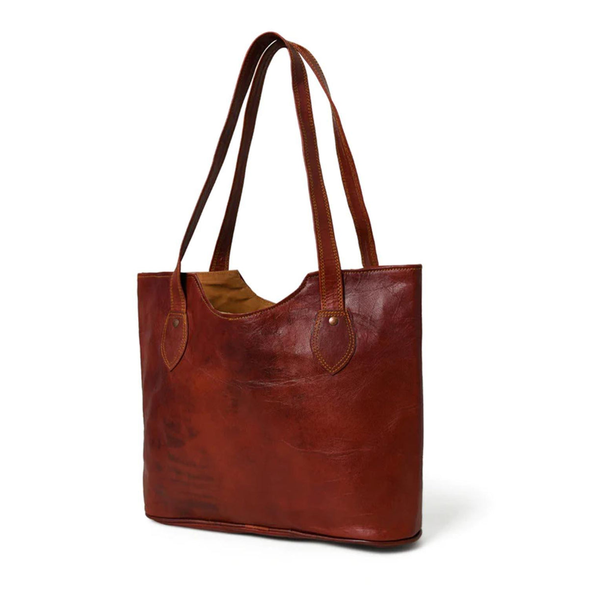 Timeless Elegance Women's Leather Tote Bag Dark Brown