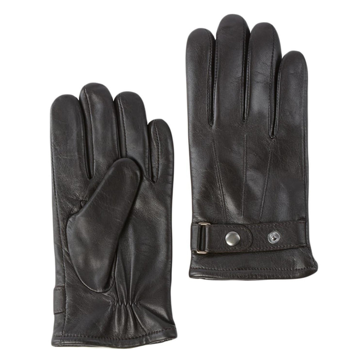 Men's Real Leather Gloves Brown