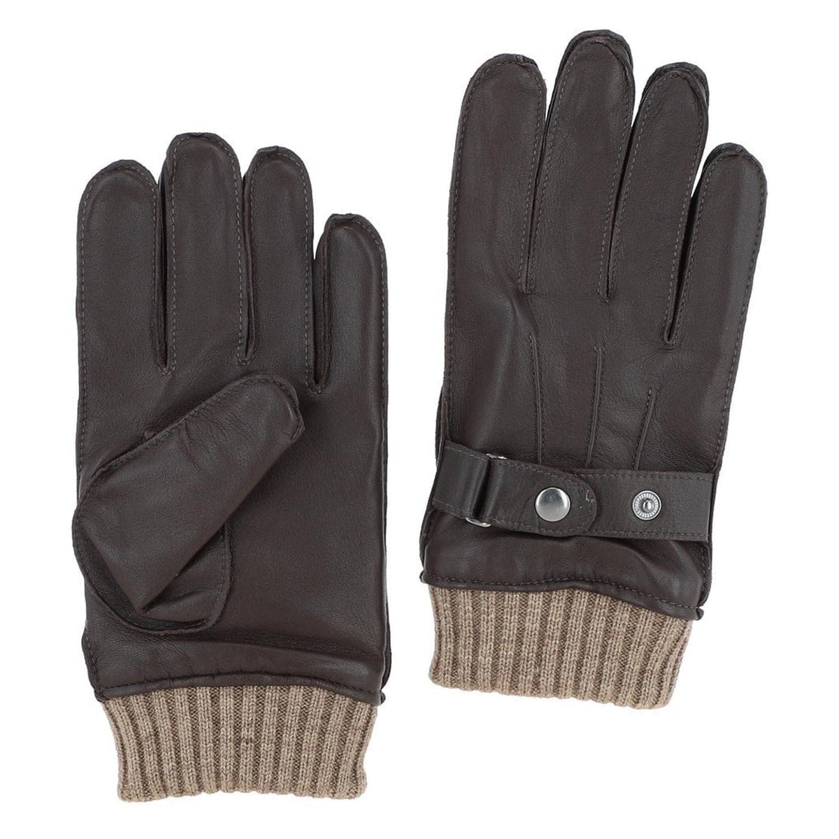 Men's Real Leather Gloves Brown